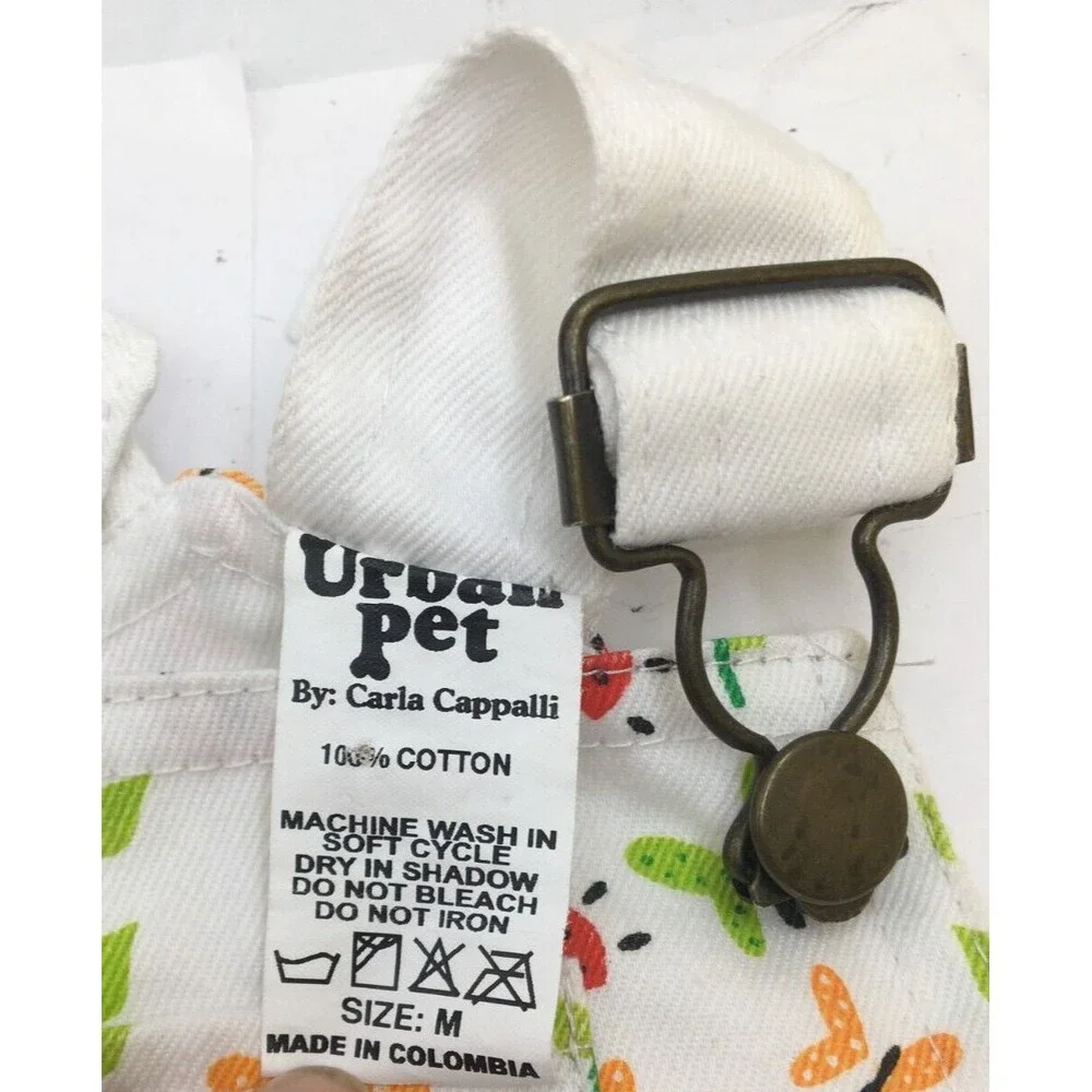 Urban Pet Summer Dress Dog Overall Ladybug Butterfly M White Red Green Yellow